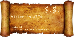 Vizler Zalán névjegykártya