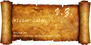 Vizler Zalán névjegykártya